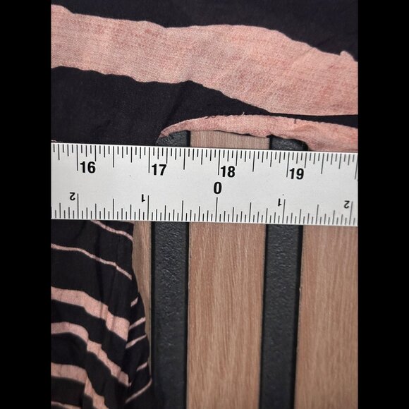 Vix Paul Hermanny Dress Medium Black Multicolor Deep V Neck Zebra Art Kimono - Picture 3 of 7